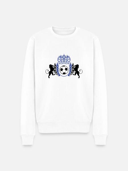 fussball_wappen_02 - Männer Premium Bio Pullover - Weiß