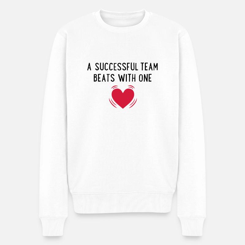 Team - Männer Premium Bio Pullover - Weiß