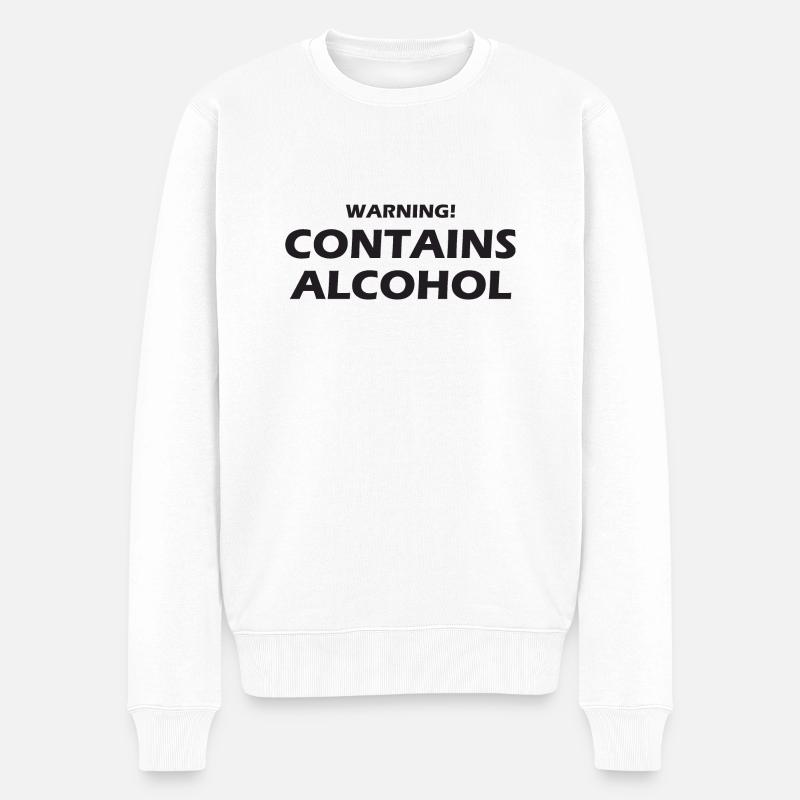 Contient de l'alcool - Pull Premium bio Homme - blanc