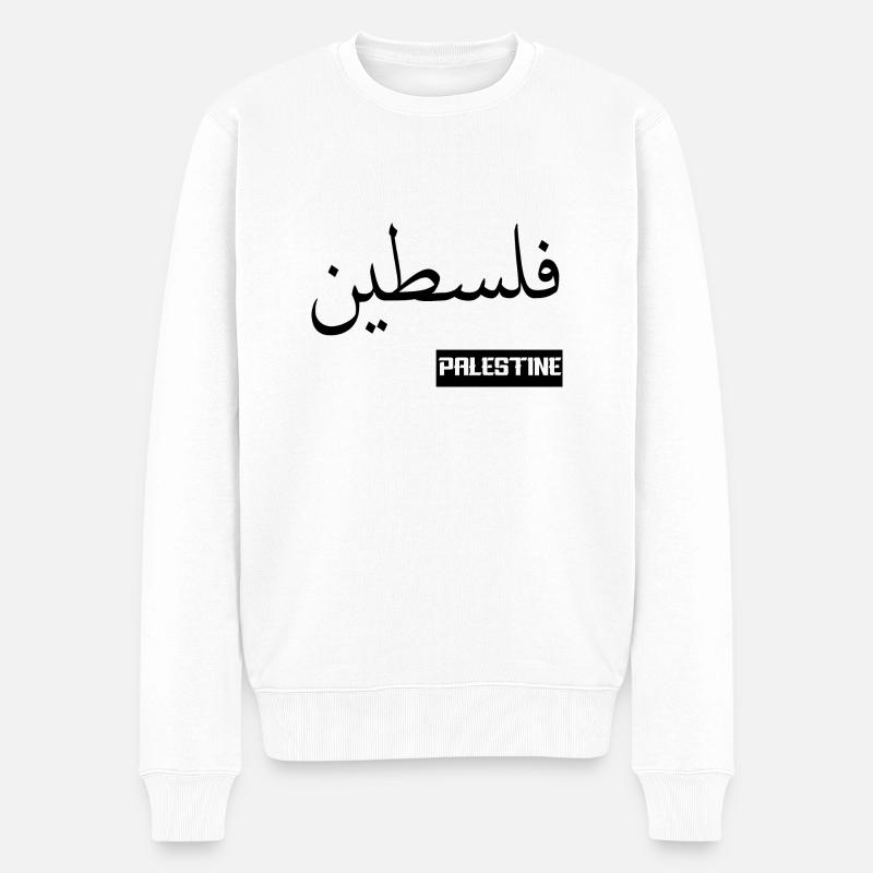 Palestine - Falastin - Männer Premium Bio Pullover - Weiß