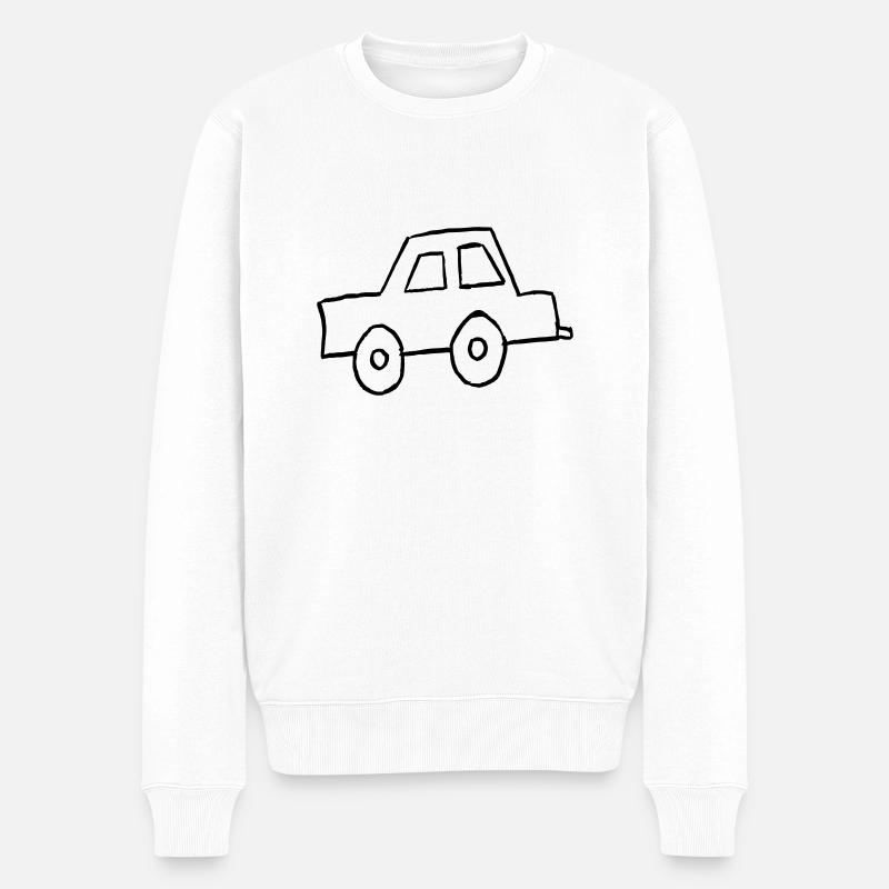 Auto - Männer Premium Bio Pullover - Weiß