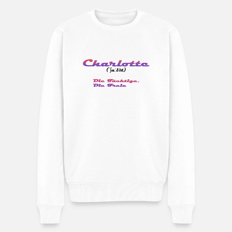 Charlotte - Männer Premium Bio Pullover - Weiß