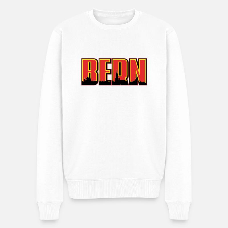 Bern - Männer Premium Bio Pullover - Weiß