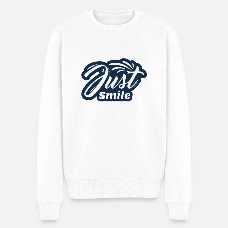 Juste sourire - Pull Premium bio Homme - blanc