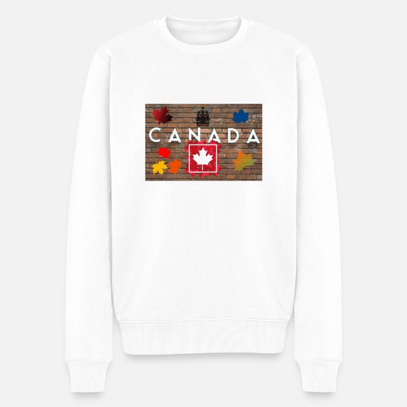 Canada, feuille d’érable. - Pull Premium bio Homme - blanc