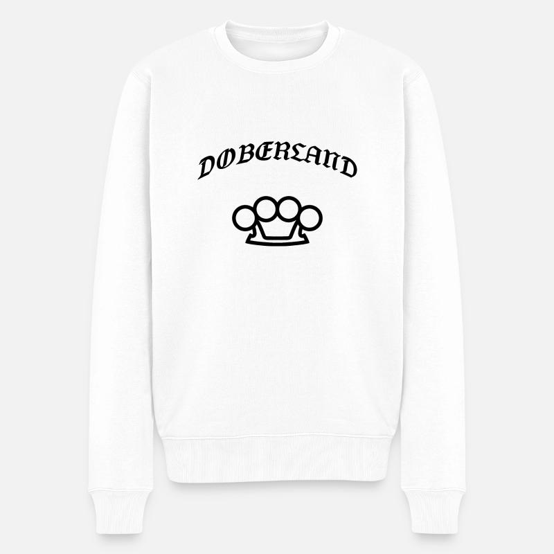 Doberland Schwarz - Männer Premium Bio Pullover - Weiß