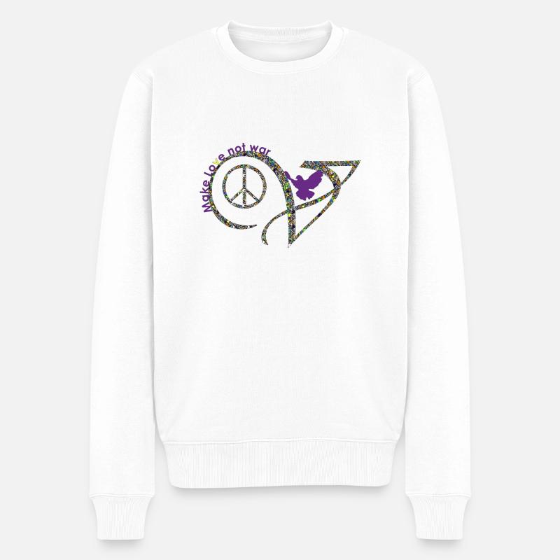 Pace 17 a - Männer Premium Bio Pullover - Weiß