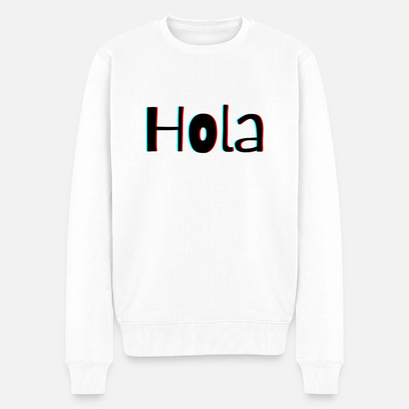 Hola - Männer Premium Bio Pullover - Weiß