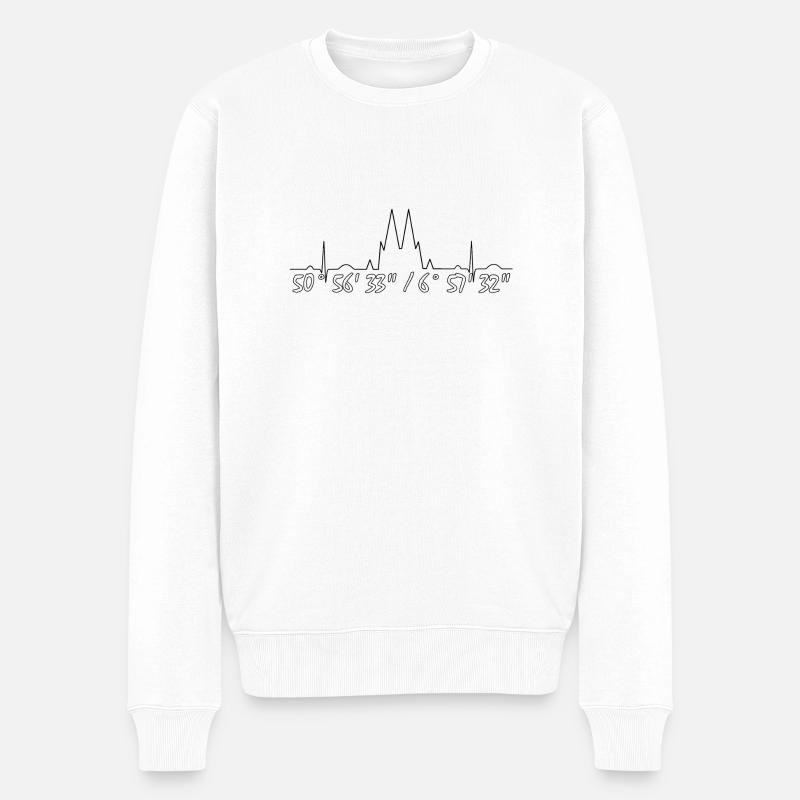 Köln 3 - Männer Premium Bio Pullover - Weiß