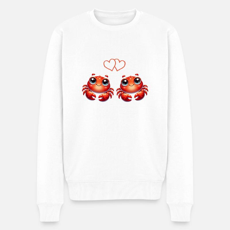 Krabbe Amour comique - Pull Premium bio Homme - blanc