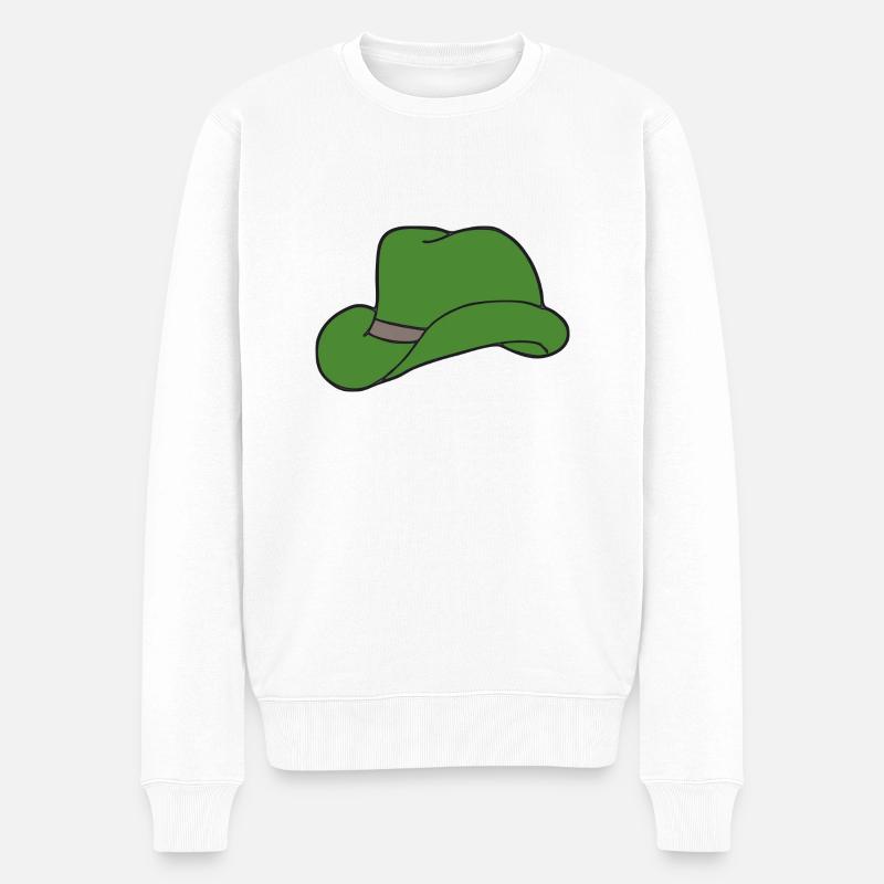 hut gruen - Männer Premium Bio Pullover - Weiß