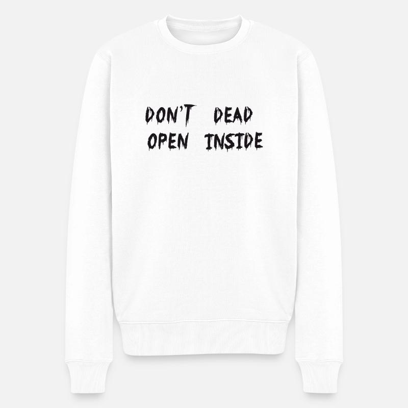 dont-open-dead-inside - Pull Premium bio Homme - blanc