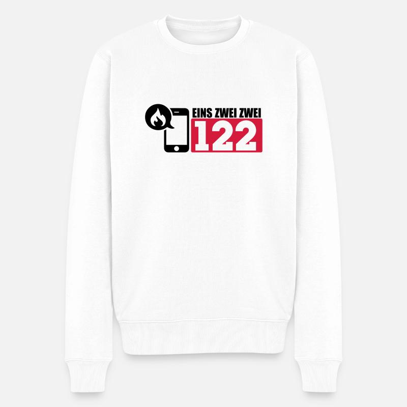 Feuerwehr 122 - Österreich - Männer Premium Bio Pullover - Weiß