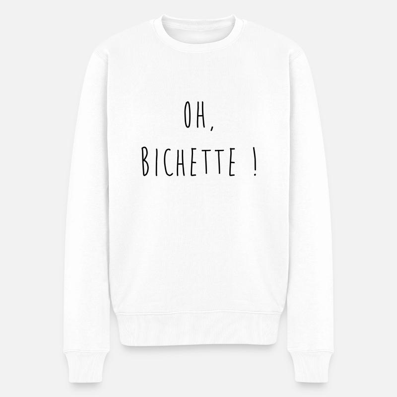 Bichette - Pull Premium bio Homme - blanc