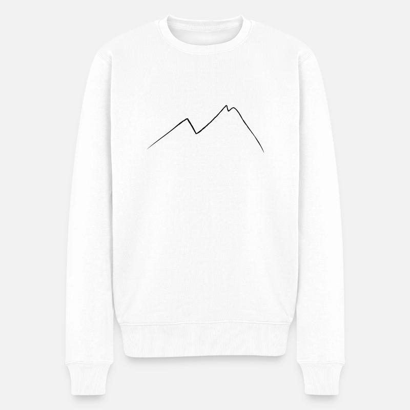 berg - Männer Premium Bio Pullover - Weiß