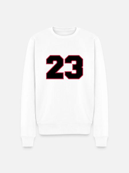 number23 - Männer Premium Bio Pullover - Weiß