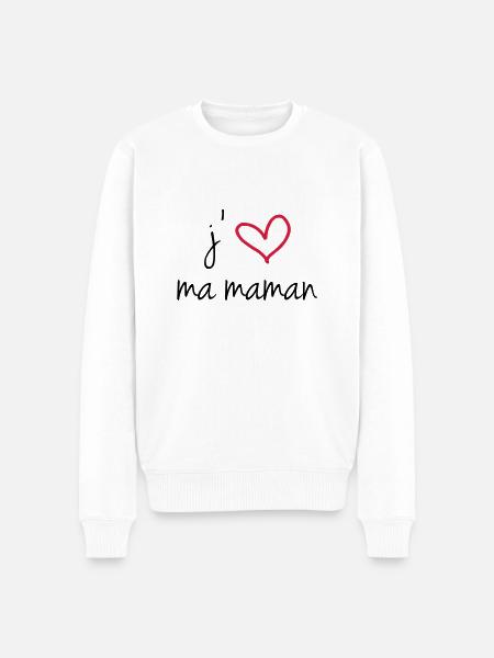 j'aime ma maman - Pull Premium bio Homme - blanc