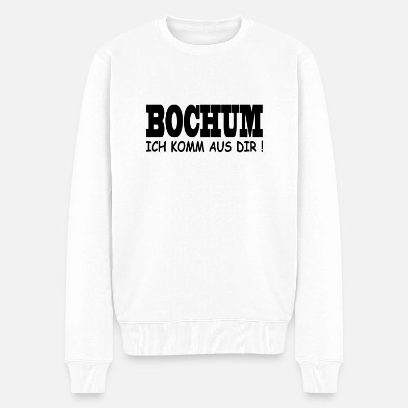 Bochum - Ich komm aus dir! - Männer Premium Bio Pullover - Weiß