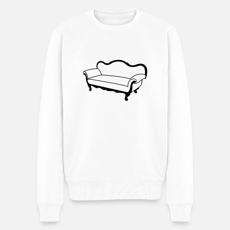 Sofa - Männer Premium Bio Pullover - Weiß