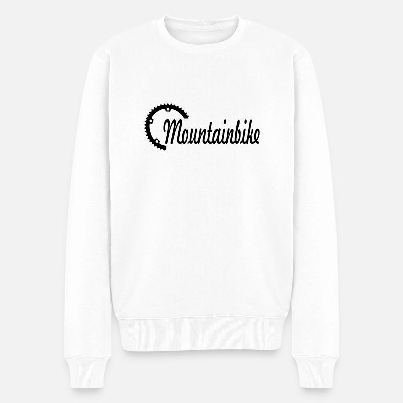 mountainbike - Männer Premium Bio Pullover - Weiß
