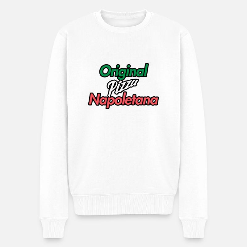 original pizza napoletana - Männer Premium Bio Pullover - Weiß