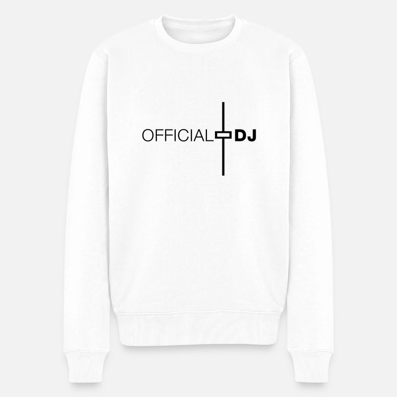 official_dj_1__f1 - Männer Premium Bio Pullover - Weiß