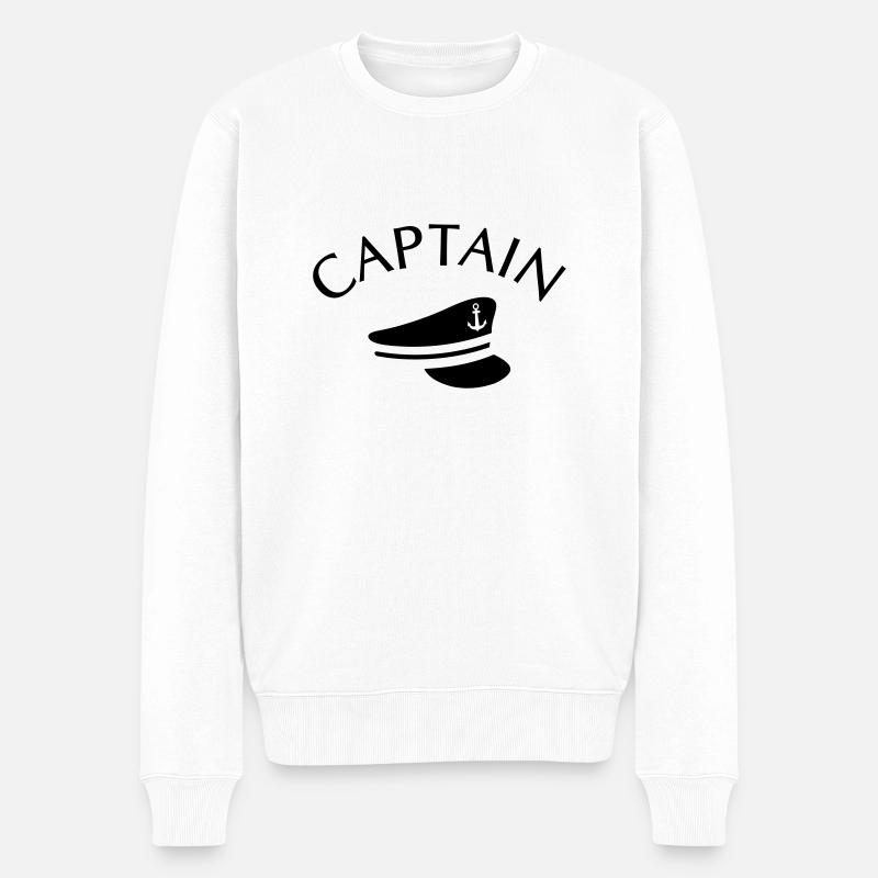 CAPITAINE CAPITAINE HAT - Pull Premium bio Homme - blanc