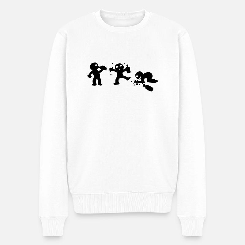 équipe alcoolique - Pull Premium bio Homme - blanc