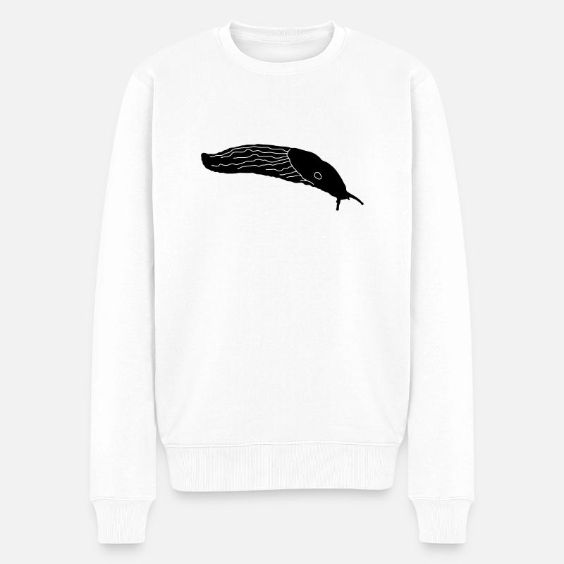 Schnecken_3 - Männer Premium Bio Pullover - Weiß