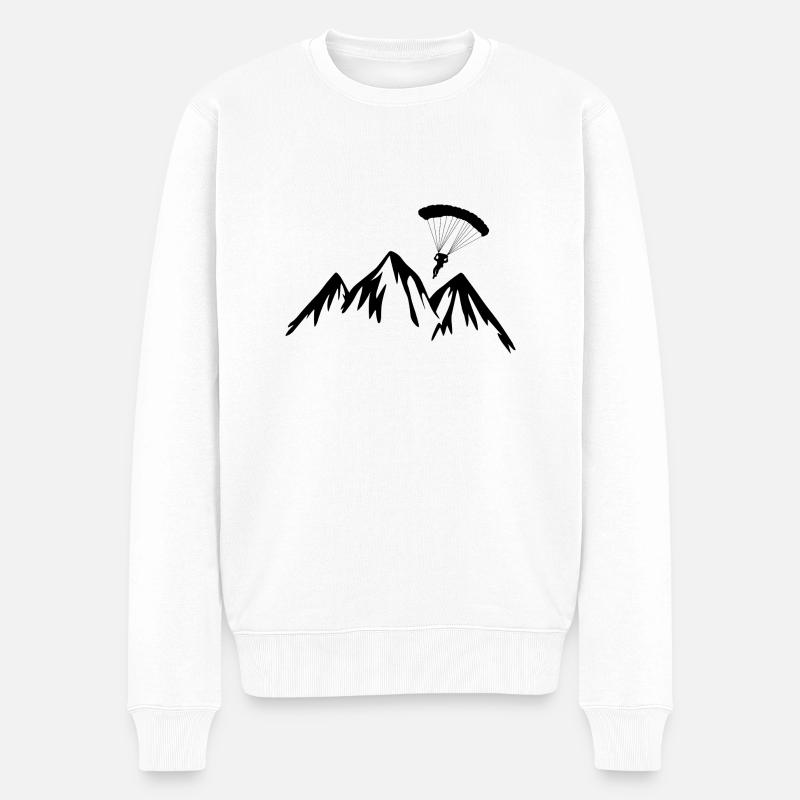Paragliding Extremsport Paraglider - Männer Premium Bio Pullover - Weiß