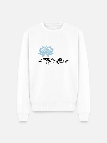 blume - Männer Premium Bio Pullover - Weiß