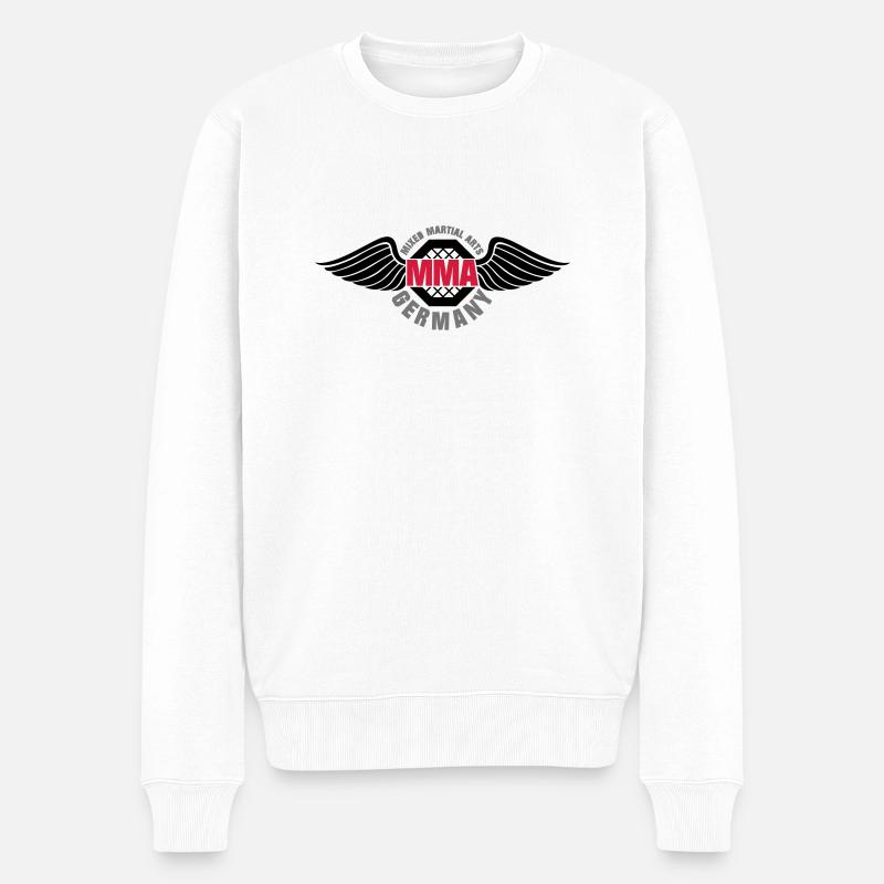 mma Germany - Männer Premium Bio Pullover - Weiß