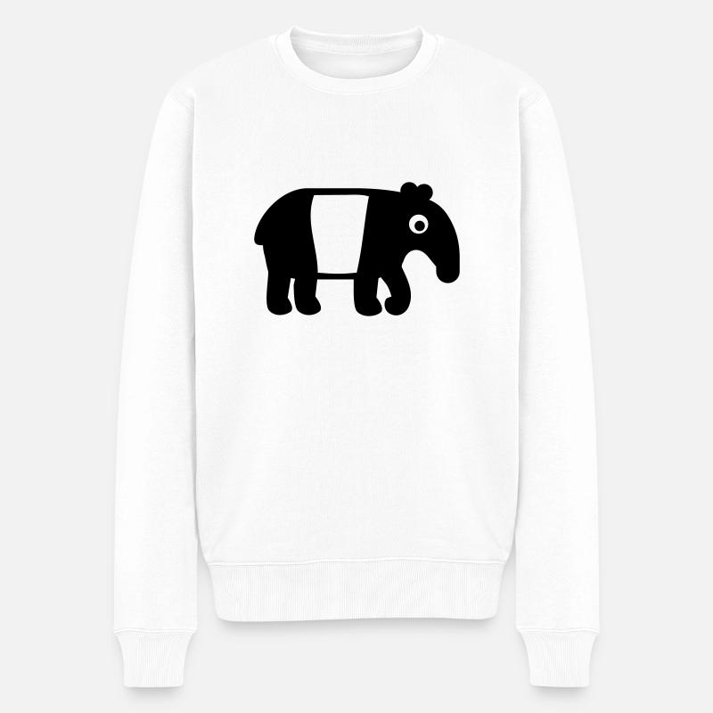 Tapir - Männer Premium Bio Pullover - Weiß