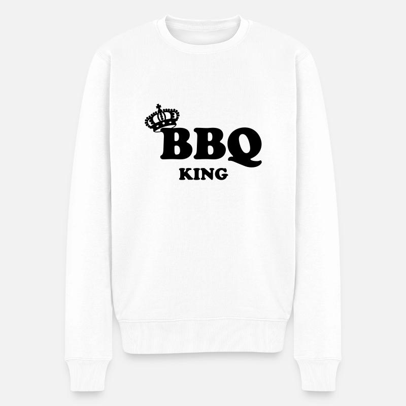 BBQ - Männer Premium Bio Pullover - Weiß