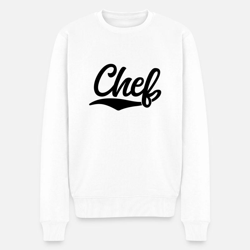 Chef - Männer Premium Bio Pullover - Weiß