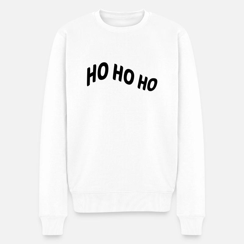Ho Ho Ho - Männer Premium Bio Pullover - Weiß