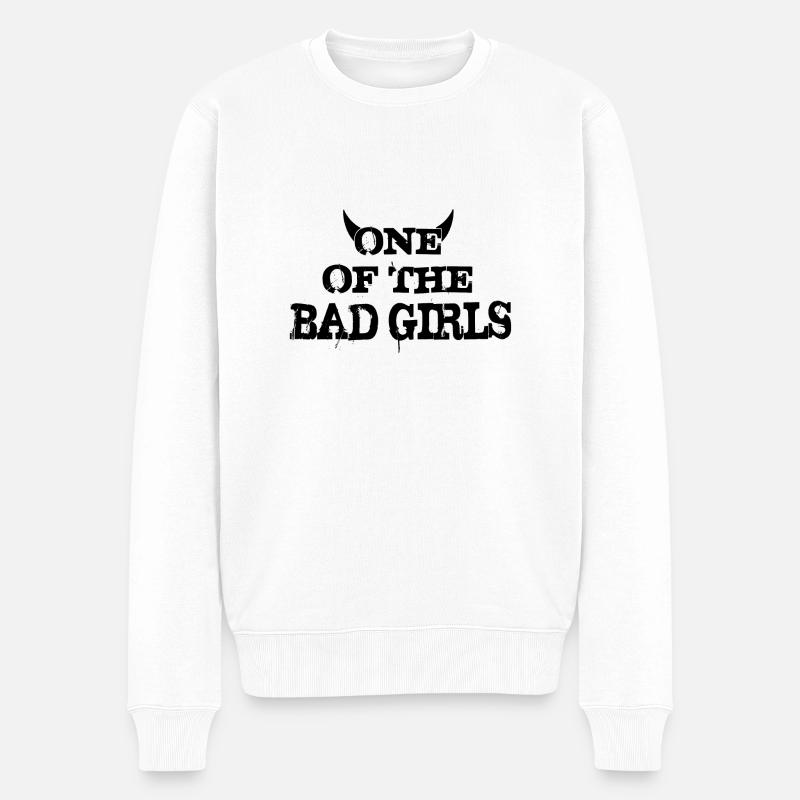 Bad Girls - Männer Premium Bio Pullover - Weiß