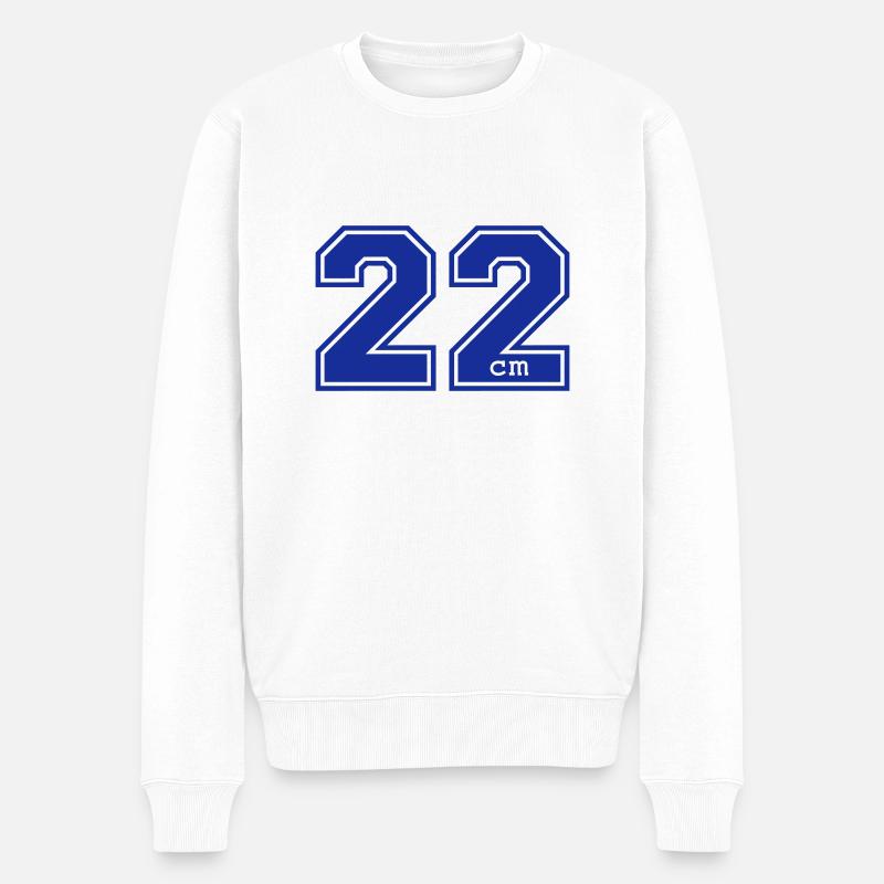 22 - Männer Premium Bio Pullover - Weiß