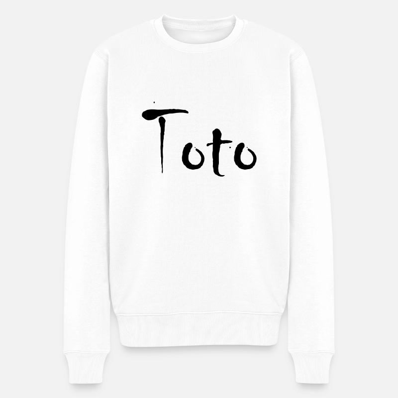 toto - Männer Premium Bio Pullover - Weiß