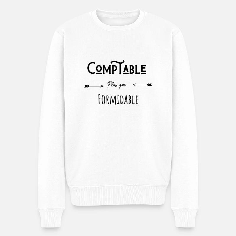 Comptable plus que formidable humour citation - Pull Premium bio Homme - blanc