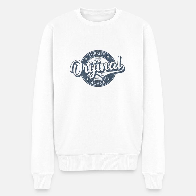 Adana - Männer Premium Bio Pullover - Weiß