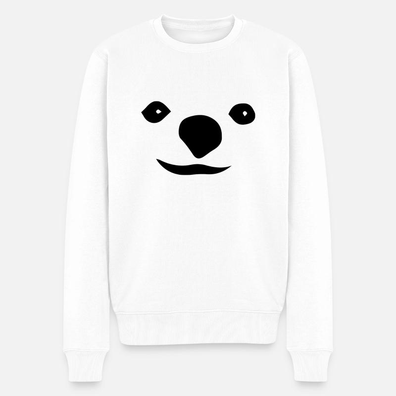 Hund Dog - Männer Premium Bio Pullover - Weiß