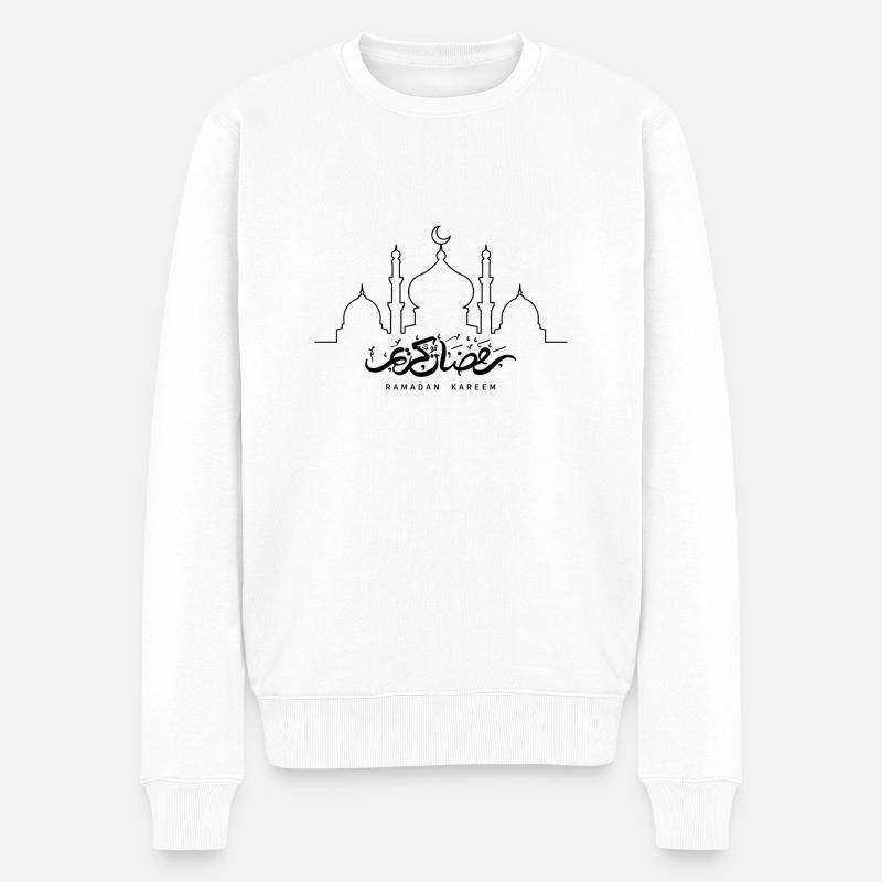 Ramadan Kareem/Islamisches Motiv - Männer Premium Bio Pullover - Weiß