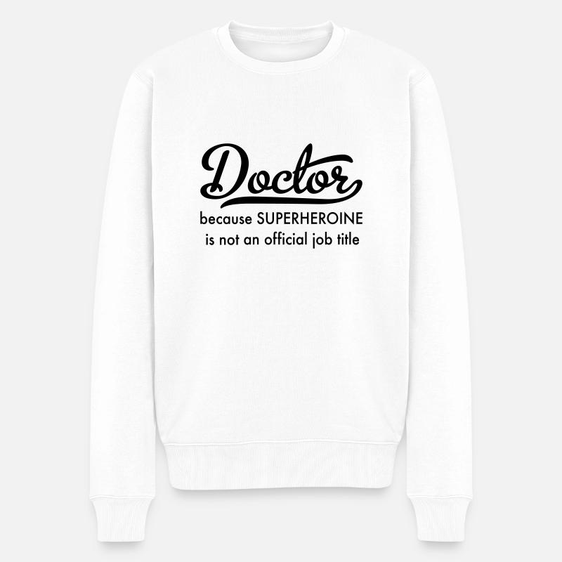 Arzt - Männer Premium Bio Pullover - Weiß