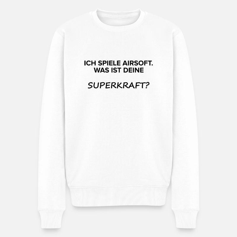 Paintball Airsoft - Männer Premium Bio Pullover - Weiß