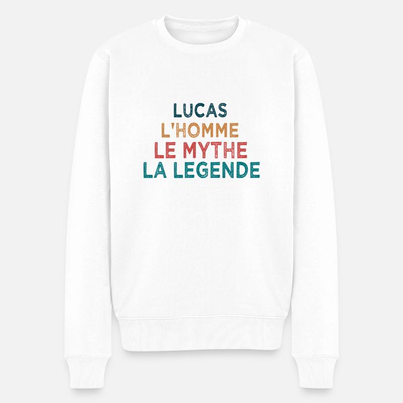 Lucas la légende - Pull Premium bio Homme - blanc