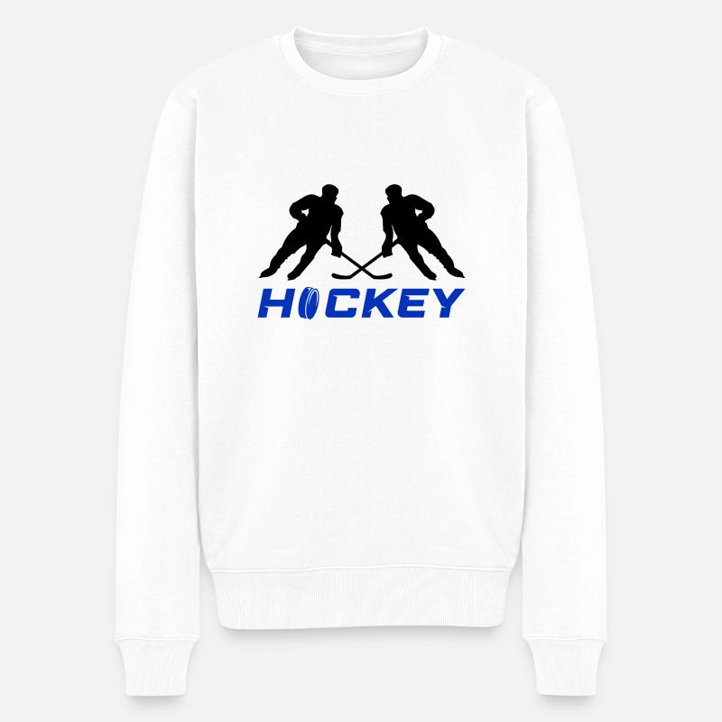 hockey - Männer Premium Bio Pullover - Weiß