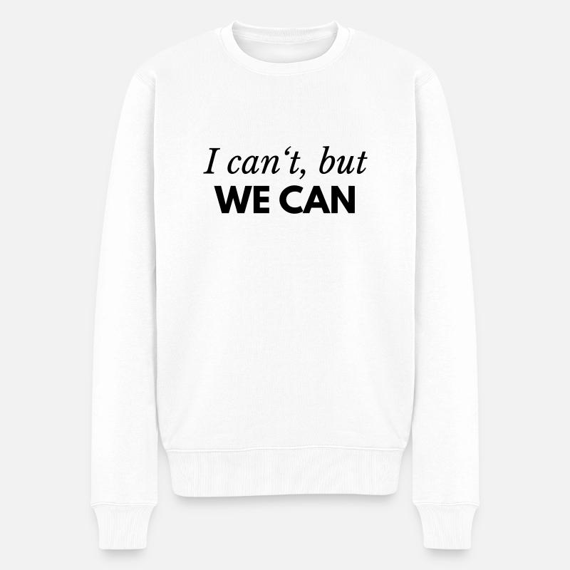 Teamwork - Männer Premium Bio Pullover - Weiß