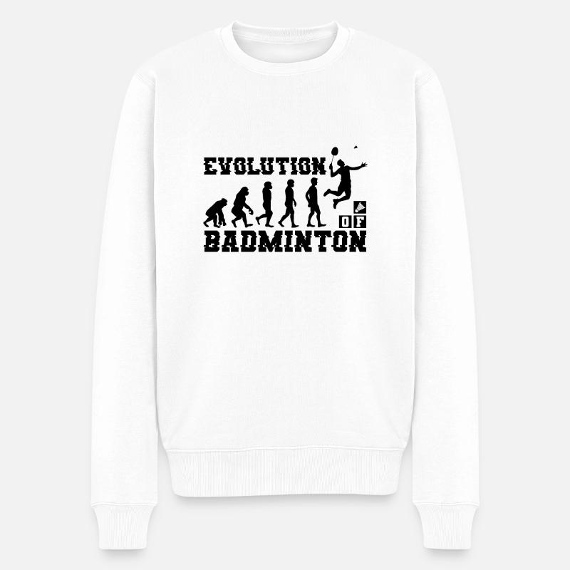 Badminton Evolution Silhouette - Pull Premium bio Homme - blanc