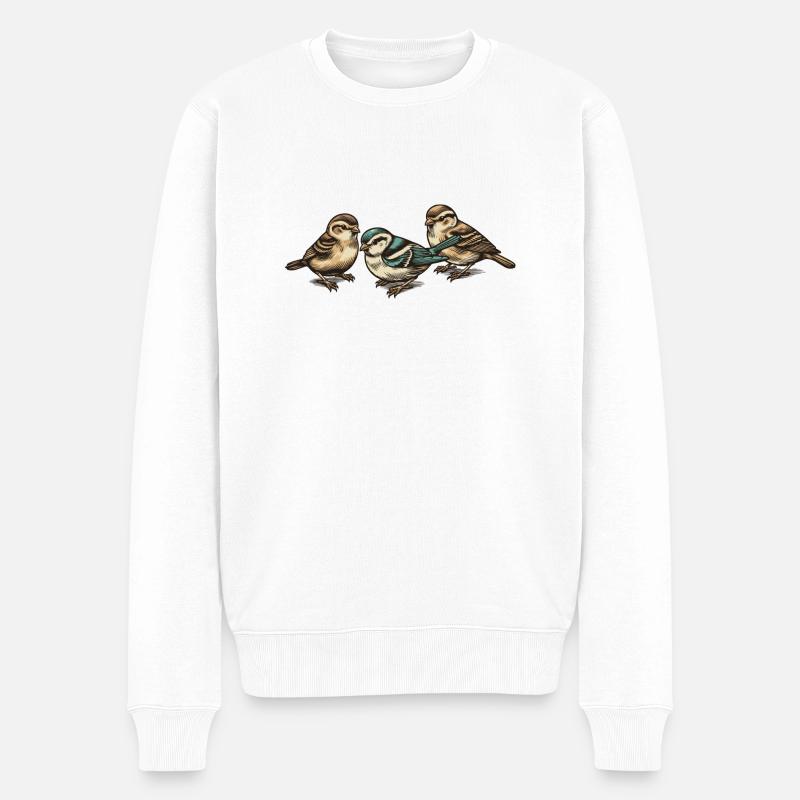 Trois petits oiseaux - Pull Premium bio Homme - blanc